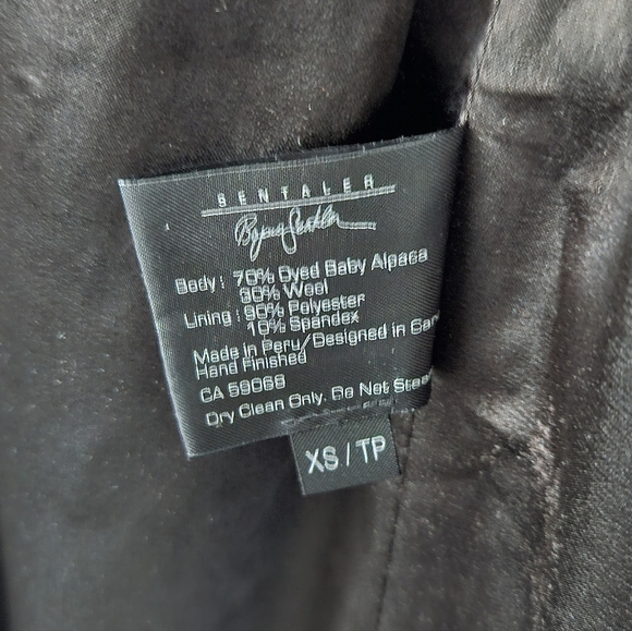 Sentaler mid length hooded wrap coat - Picture 7 of 7